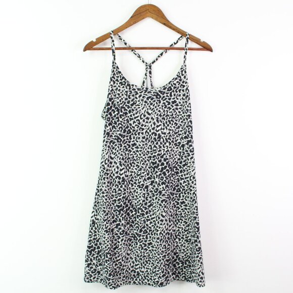 Outdoor‎ Voices Animal Print Racerback Athletic Dress Black Grey Size XL - Picture 1 of 9